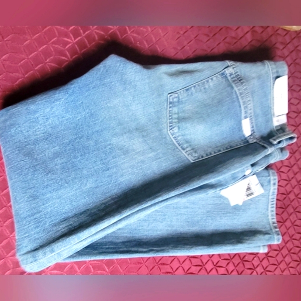 7 For All Mankind Blue Straight Leg Jeans